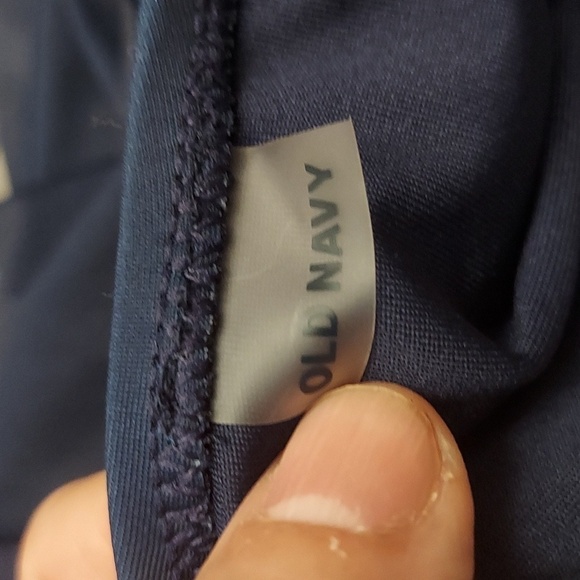 OLD NAVY One Piece V Neck Ruffle Trim Cutout One Piece Swimsuit in Navy - Picture 14 of 14